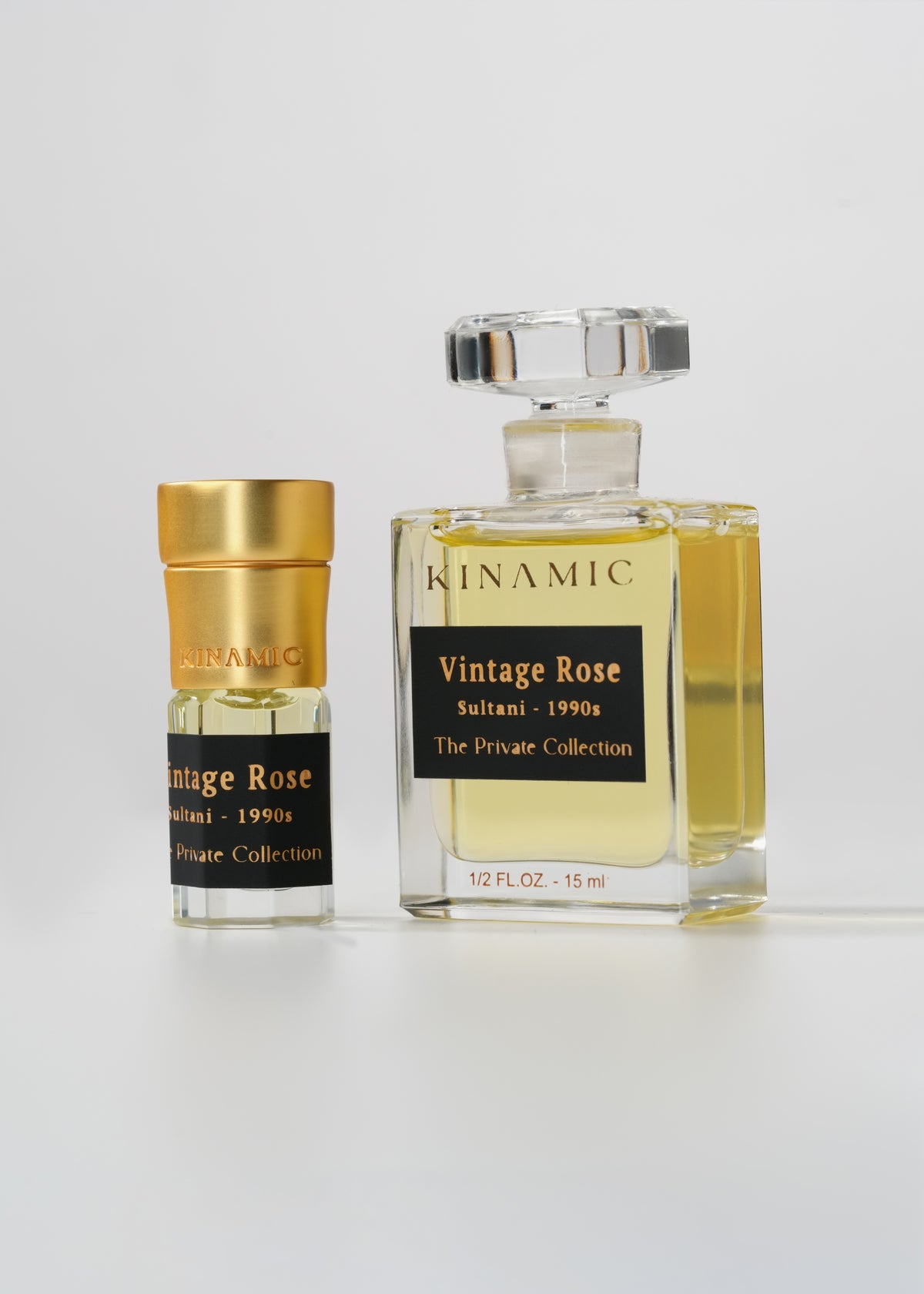 Vintage Rose Sultani small and 15 ml bottles together