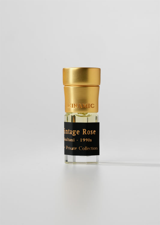 KINAMIC Vintage Rose (Sultani) perfume oil bottle with gold cap